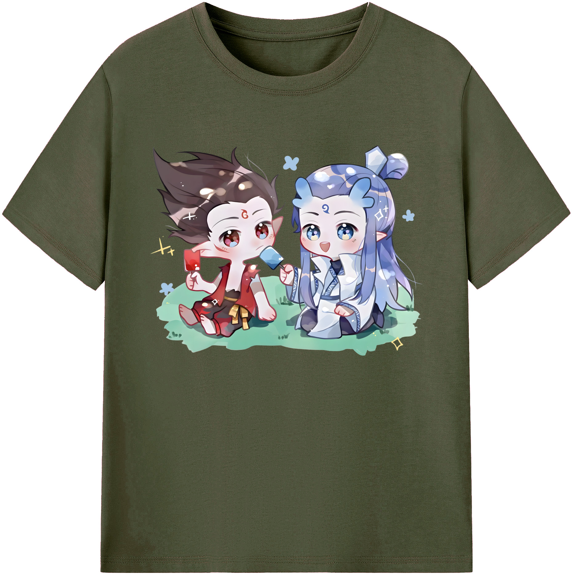 （画像用） Ne Zha 2 ナタ 魔童の大暴れ 綿100％ メンズ半袖Tシャツ｜肌触りやわらか＆通気性